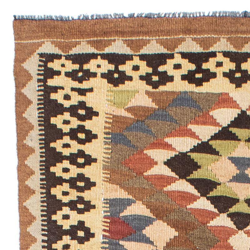 Biegacz Dywan Kelim - Orientalny - 207 x 85 cm - jasnobrązowy