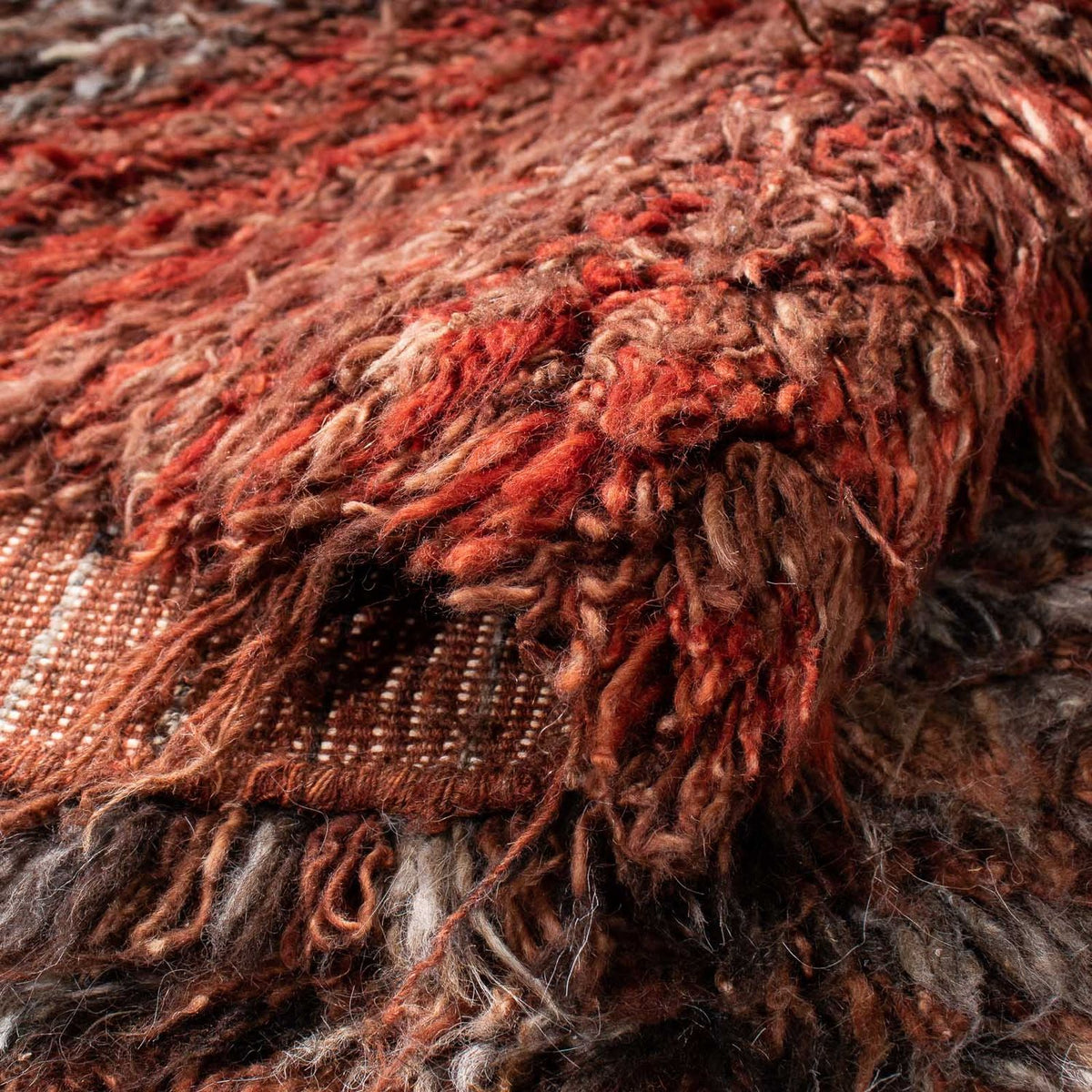 Dywan o wysokim runie - 255 x 173 cm - wielokolorowy