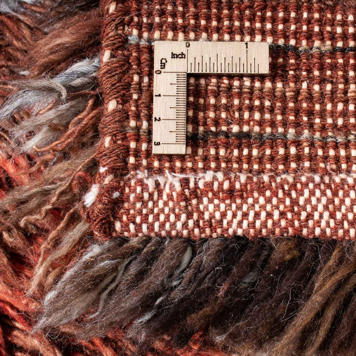 Dywan o wysokim runie - 255 x 173 cm - wielokolorowy