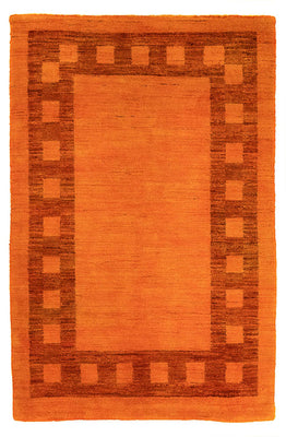 Dywan Gabbeh - Indus - 123 x 79 cm - pomarańczowy