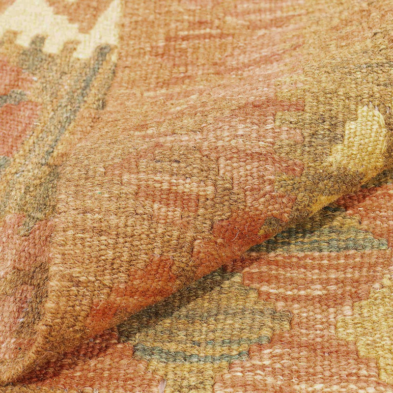 Dywan Kelim - Splash - 294 x 207 cm - brązowy