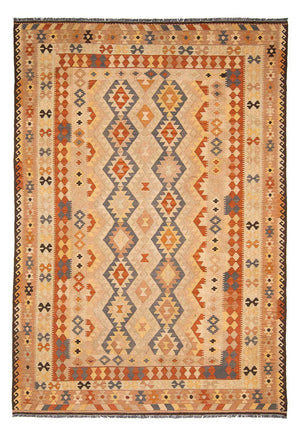 Dywan Kelim - Splash - 293 x 200 cm - jasnobrązowy