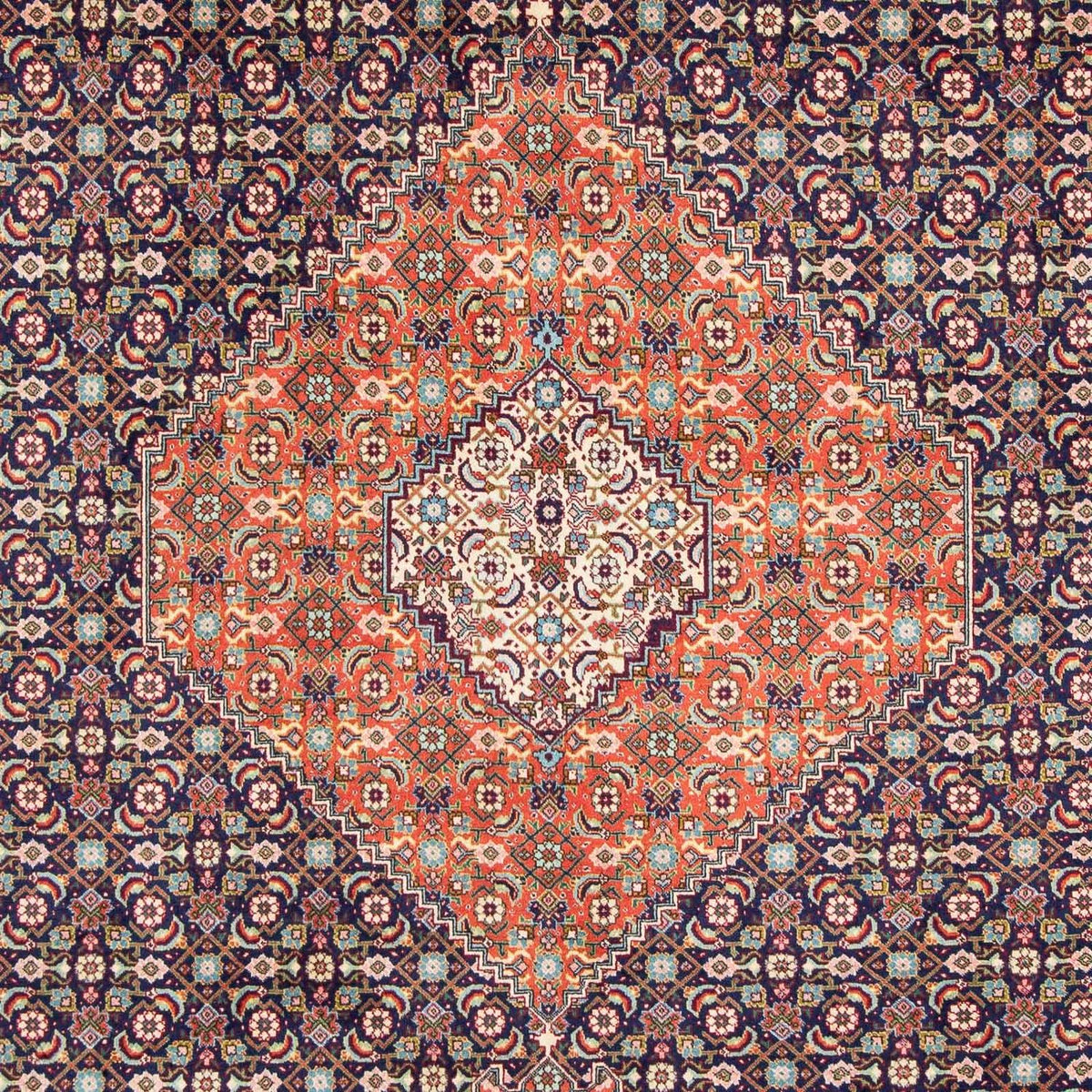 Dywan perski - Tabriz - 309 x 209 cm - ciemnoniebieski