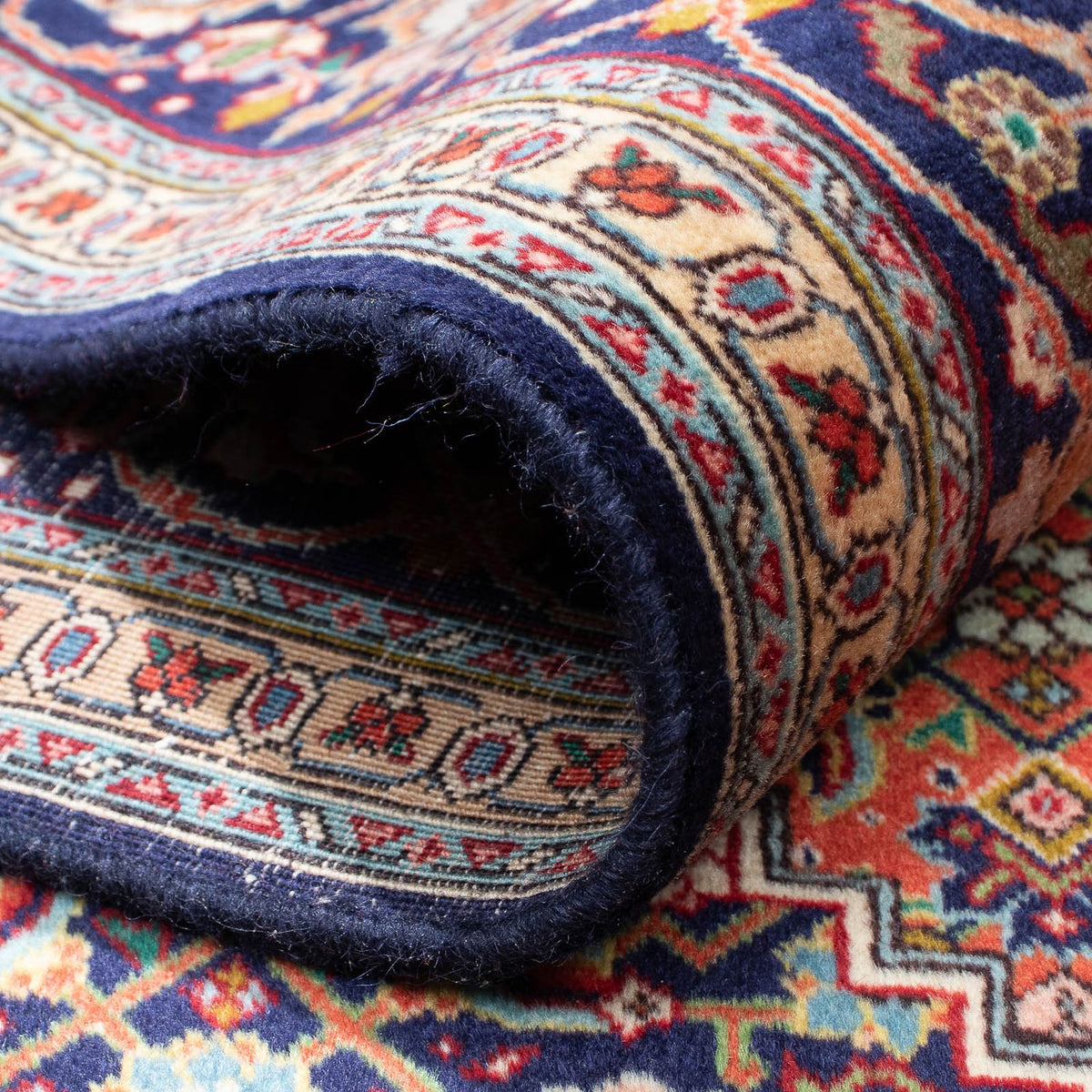 Dywan perski - Tabriz - 309 x 209 cm - ciemnoniebieski