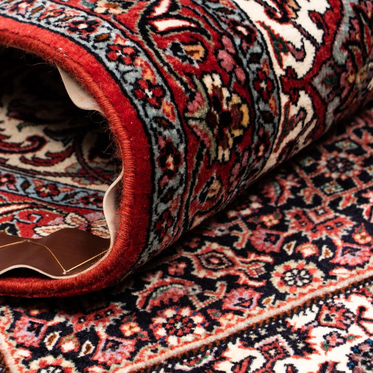 Dywan perski - Bijar - 397 x 296 cm - ciemna czerwień