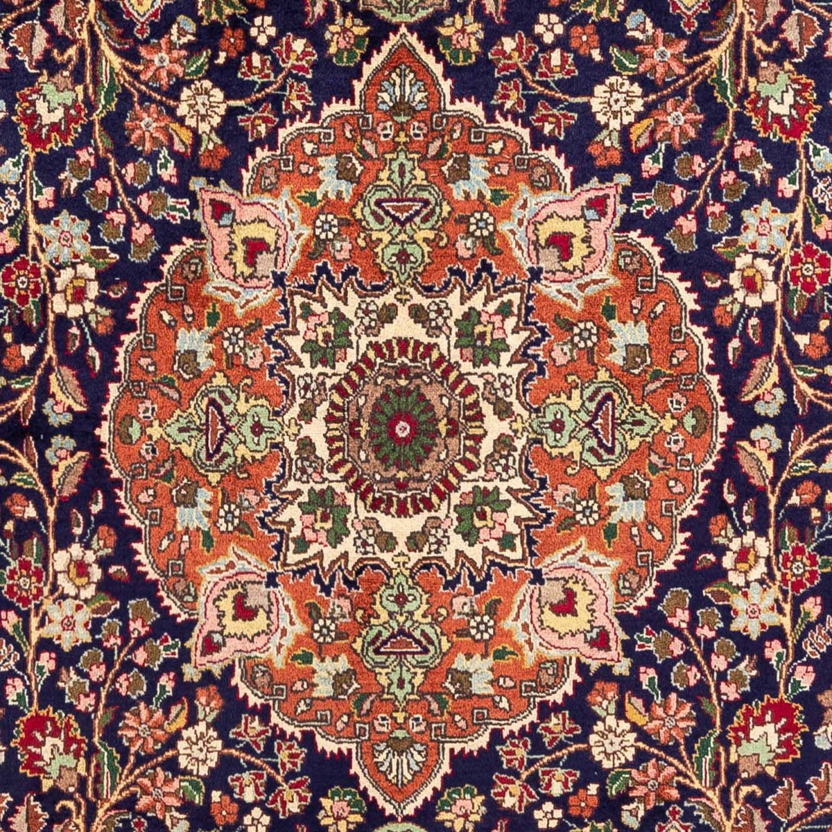 Dywan perski - Tabriz - 307 x 200 cm - ciemnoniebieski