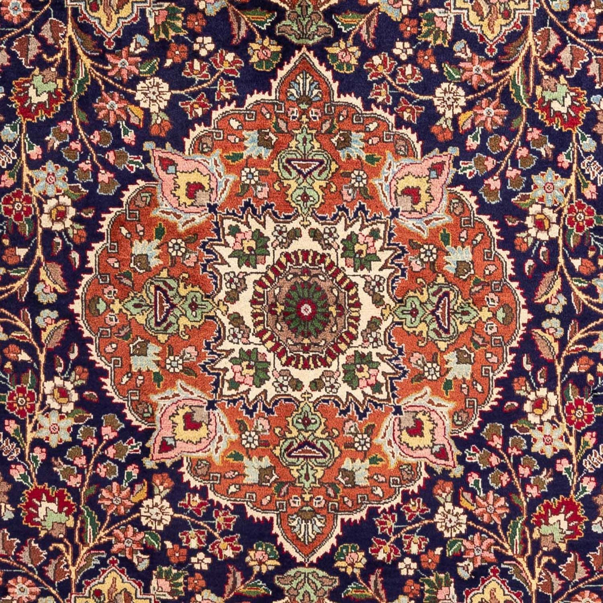 Dywan perski - Tabriz - 310 x 205 cm - ciemnoniebieski