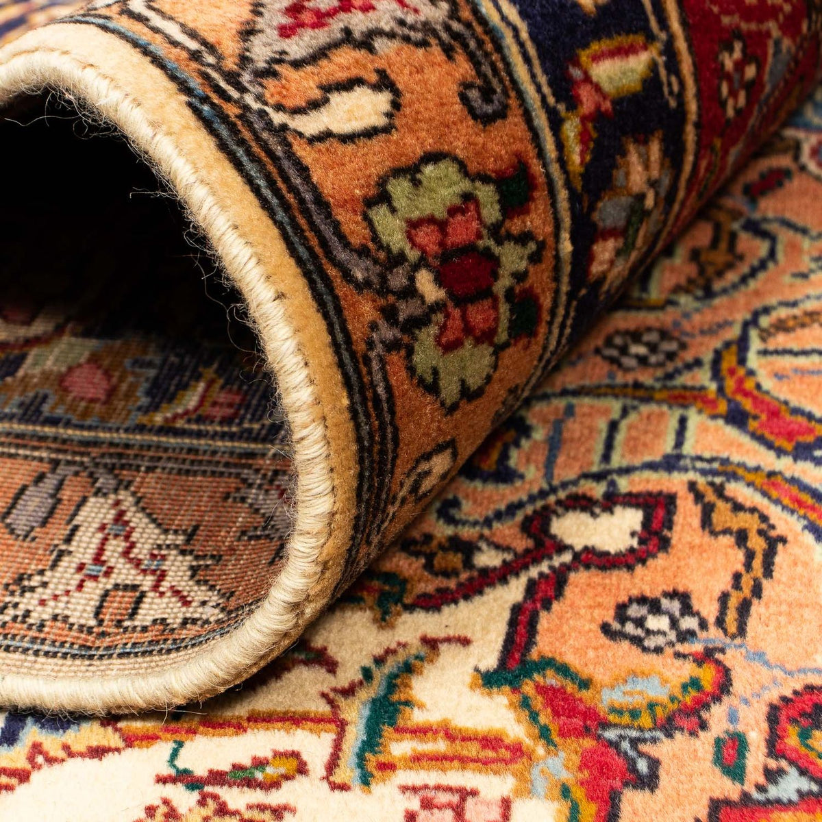 Dywan perski - Tabriz - Królewski - 393 x 290 cm - jasnobrązowy