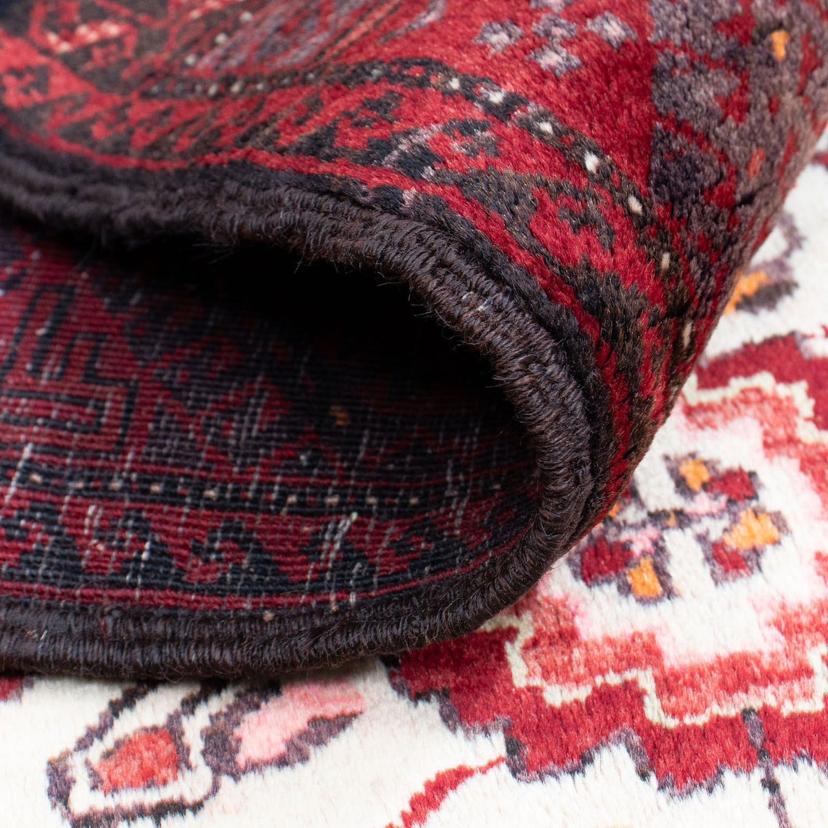 Dywan beludżycki - 155 x 92 cm - ciemna czerwień