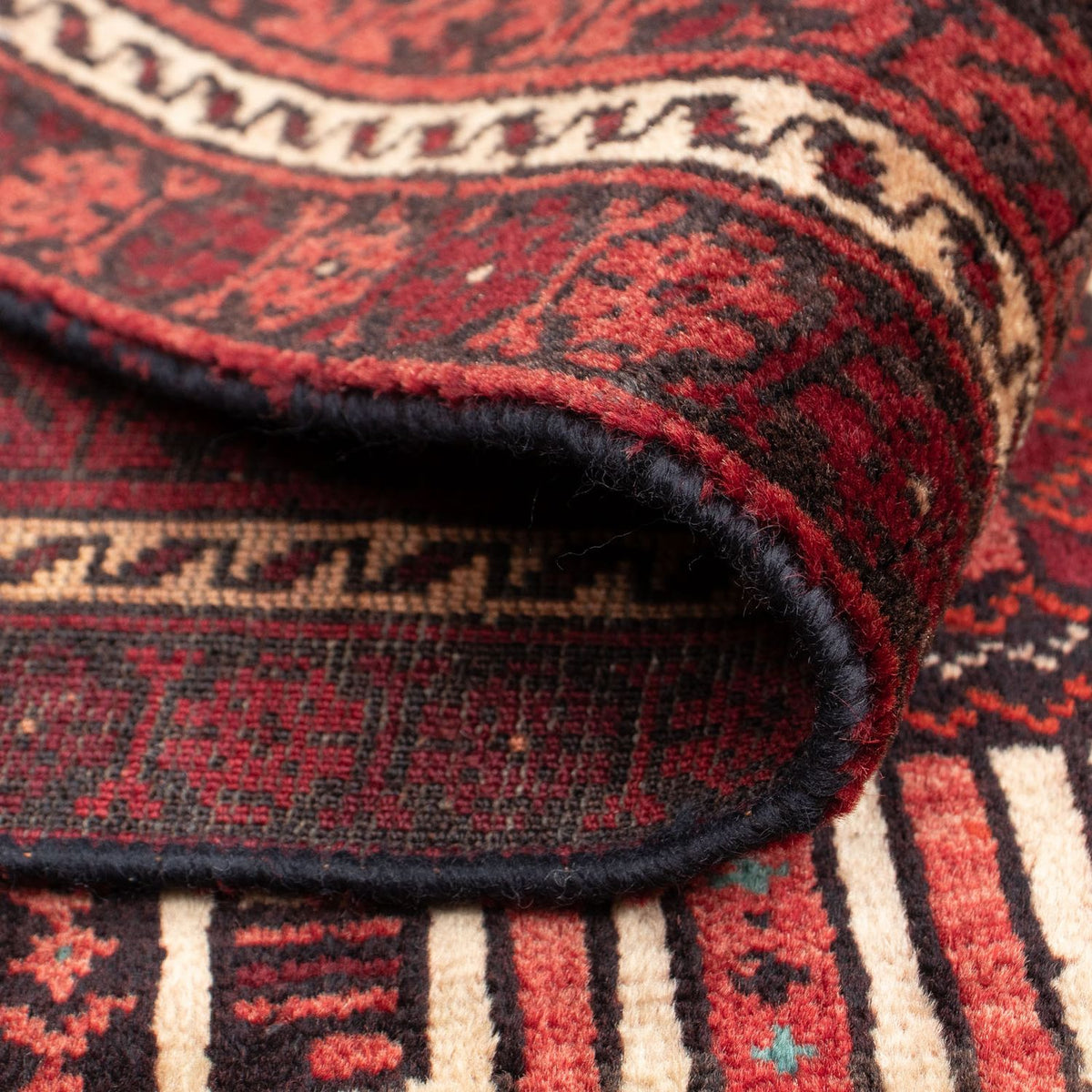 Dywan beludżycki - 138 x 89 cm - ciemna czerwień