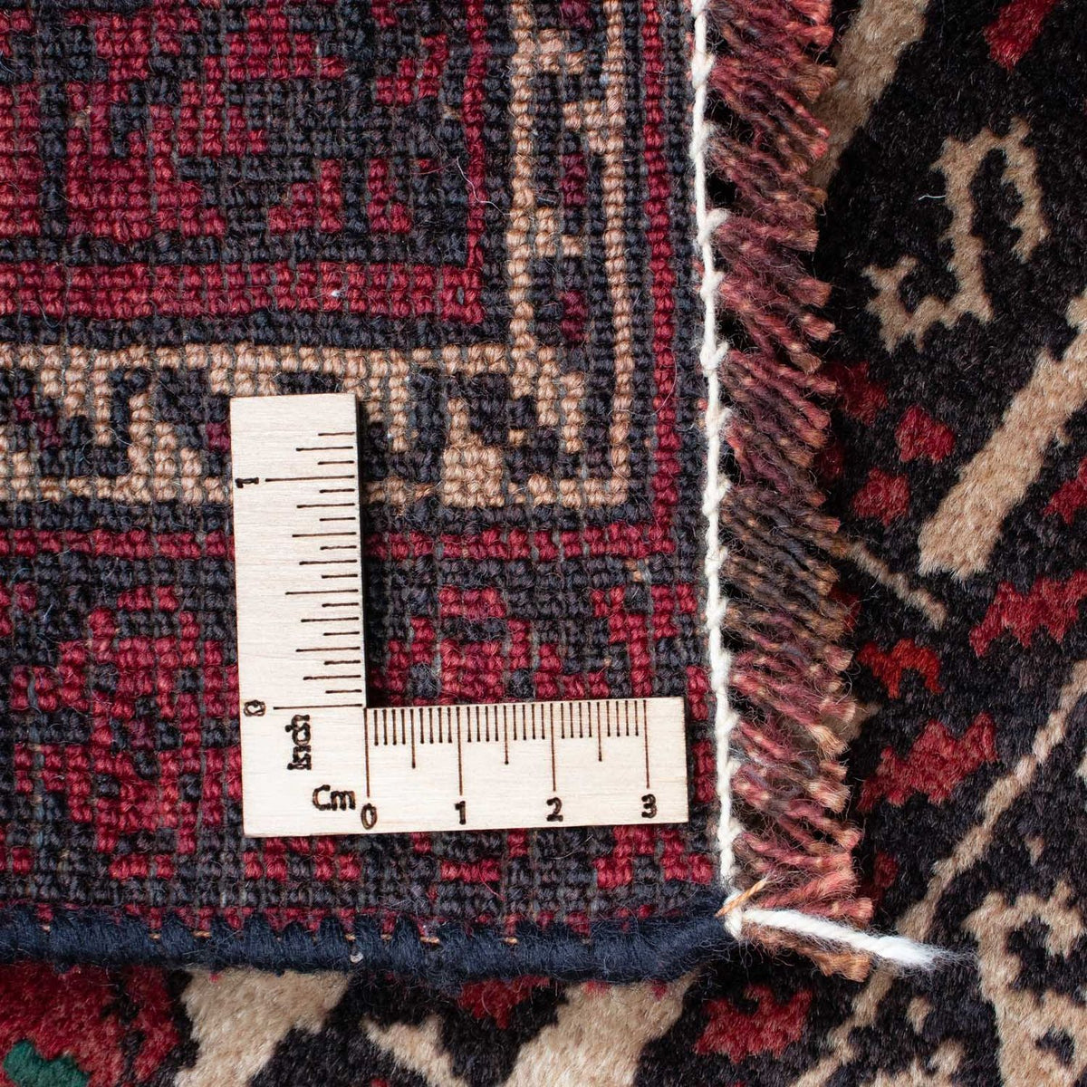 Dywan beludżycki - 138 x 89 cm - ciemna czerwień