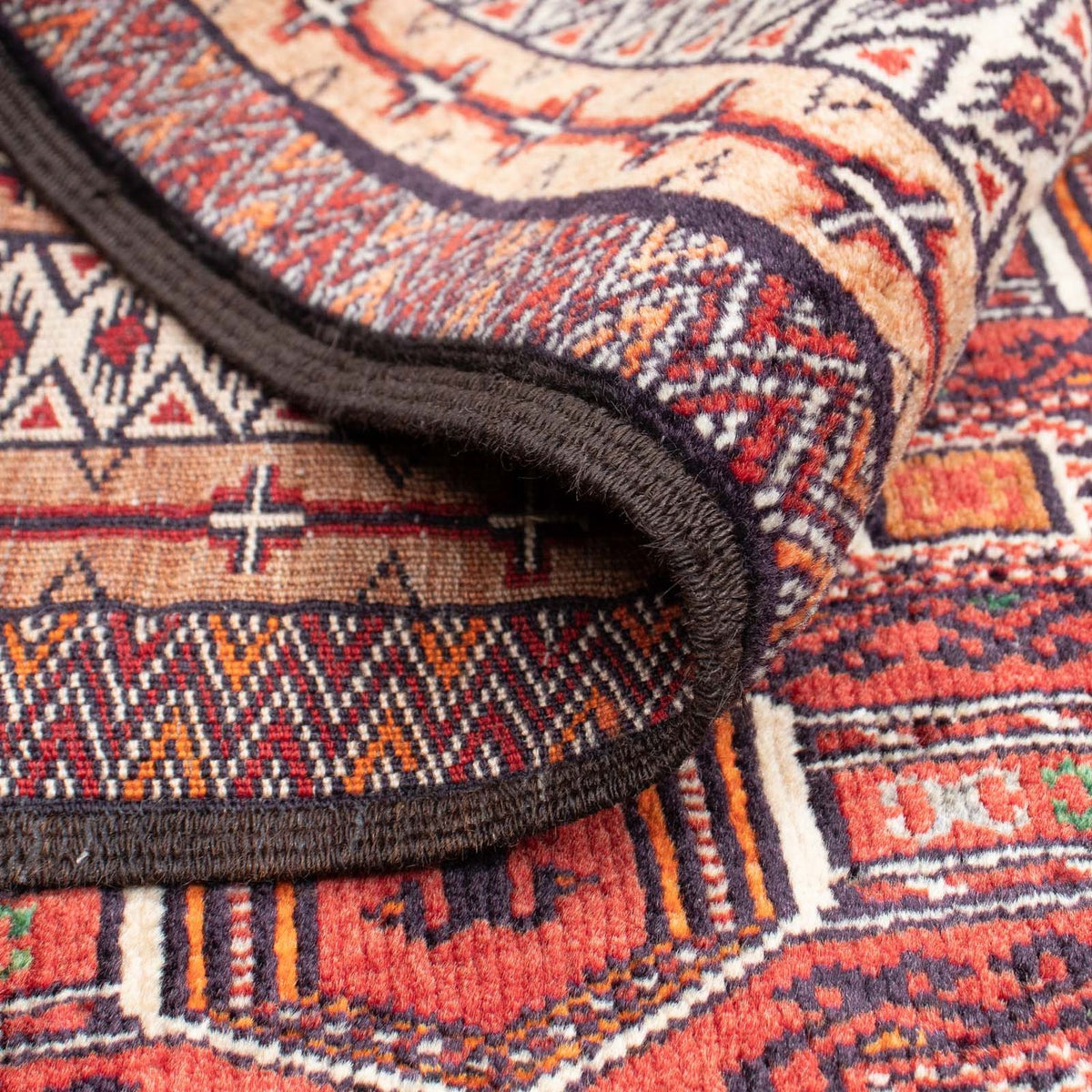 Dywan beludżycki - 134 x 94 cm - ciemna czerwień