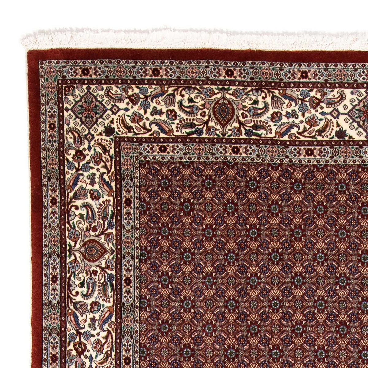 Dywan perski - Klasyczny kwadratowy  - 197 x 196 cm - ciemna czerwień