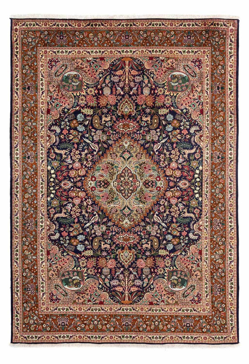 Dywan perski - Tabriz - Królewski - 300 x 202 cm - ciemnoniebieski