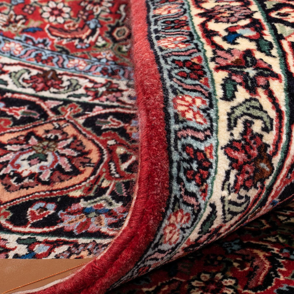 Dywan perski - Bijar - 300 x 252 cm - ciemna czerwień