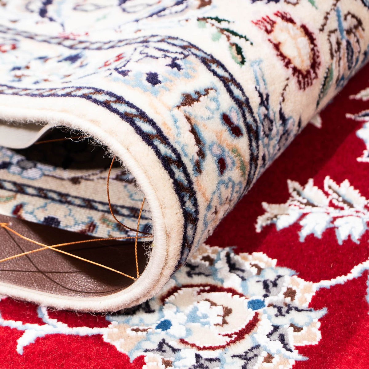 Dywan perski - Nain - Premium - 196 x 158 cm - ciemna czerwień