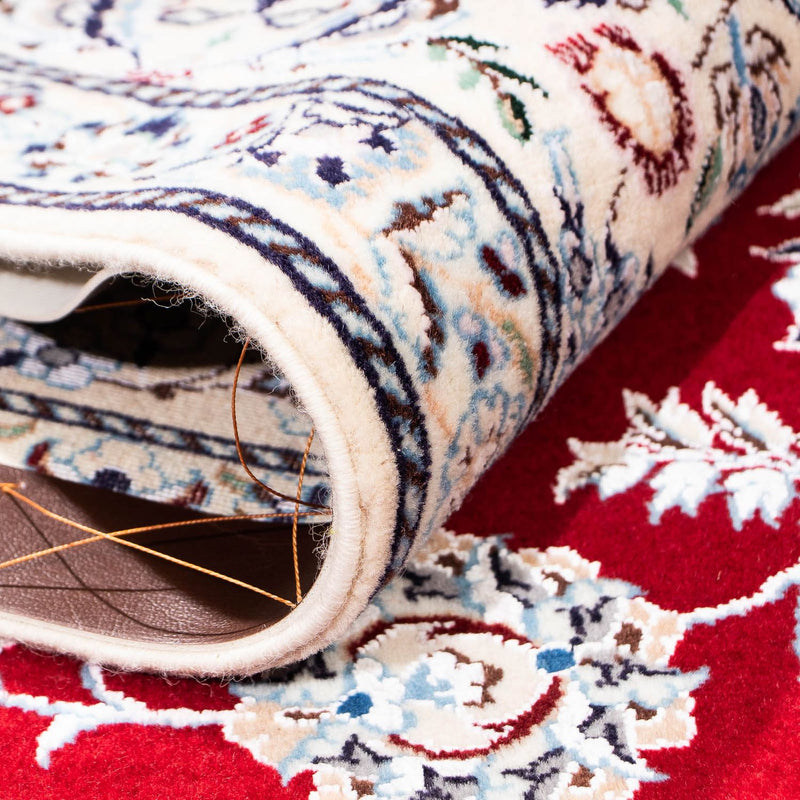 Dywan perski - Nain - Premium - 196 x 158 cm - ciemna czerwień