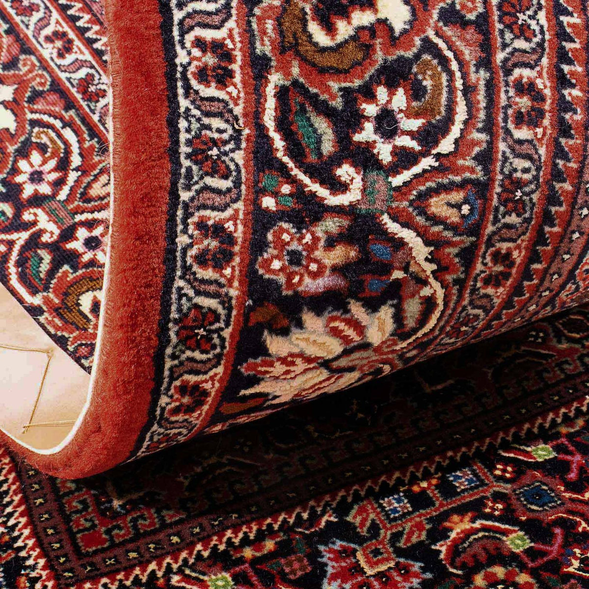 Biegacz Dywan perski - Bijar - 180 x 107 cm - ciemna czerwień