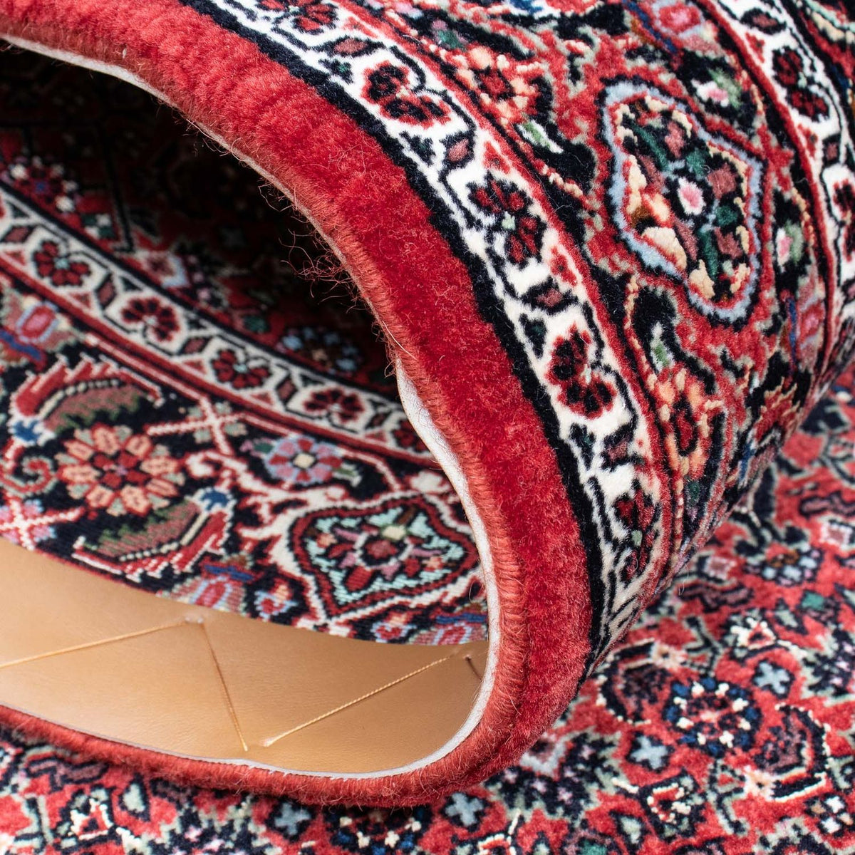 Biegacz Dywan perski - Bijar - 195 x 98 cm - czerwony