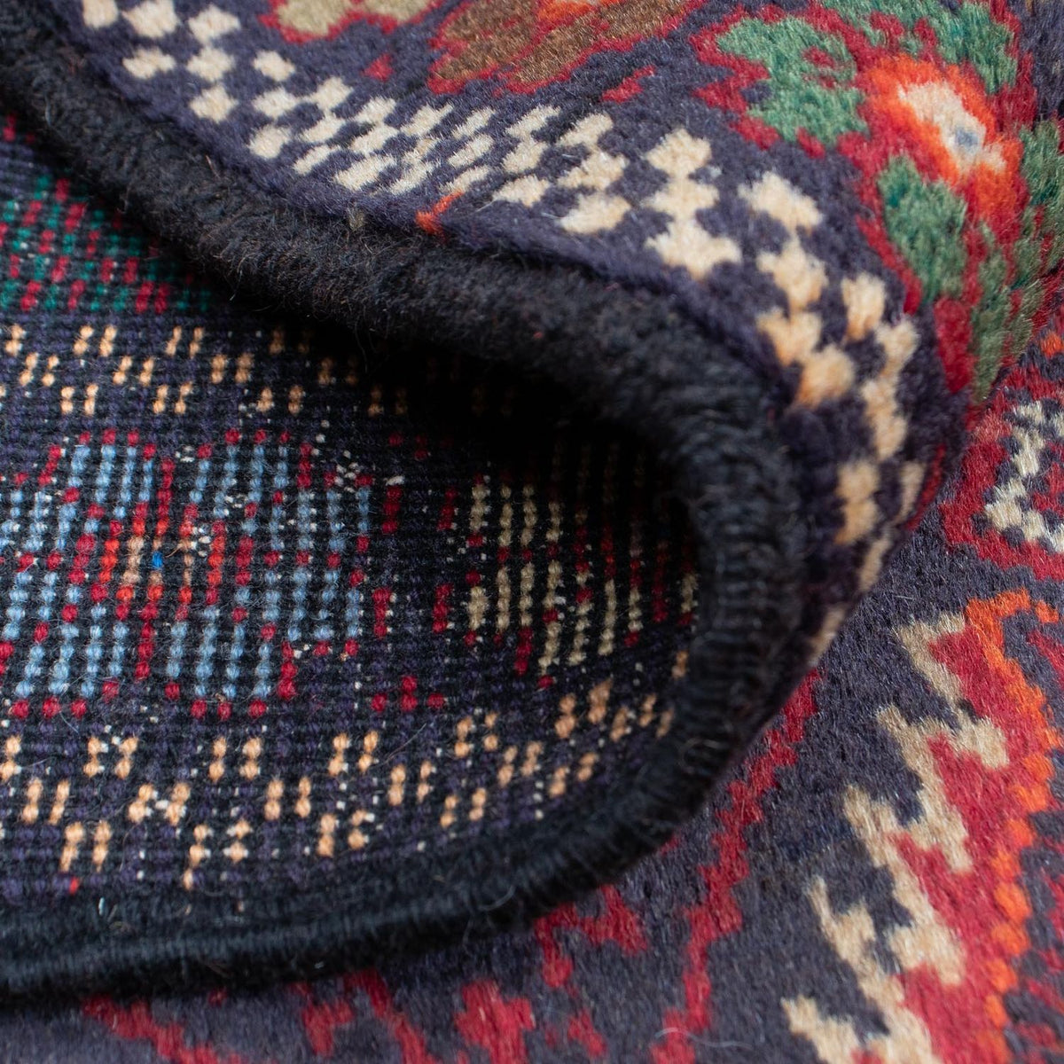 Dywan beludżycki - 158 x 95 cm - ciemnoniebieski