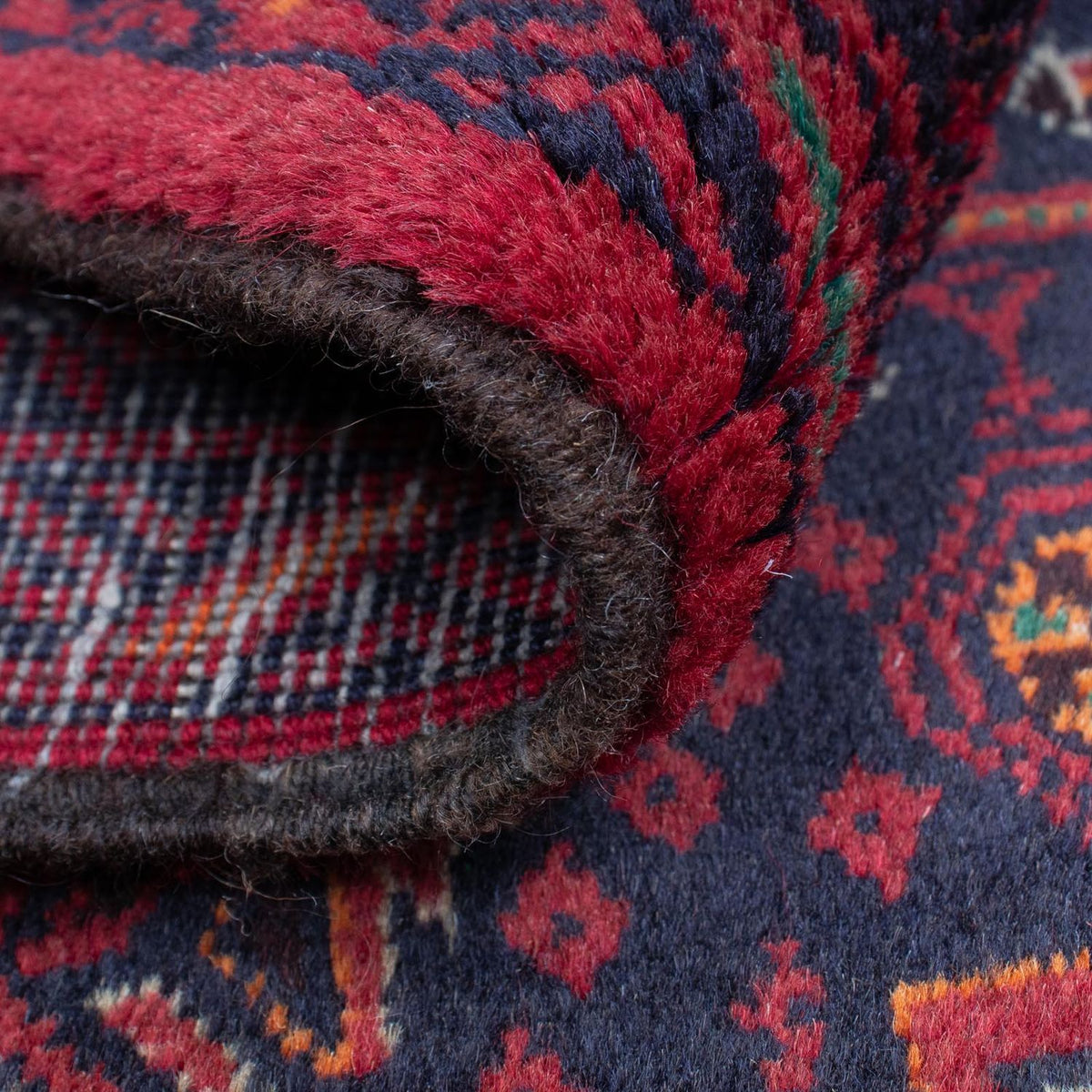 Dywan beludżycki - 169 x 136 cm - ciemna czerwień