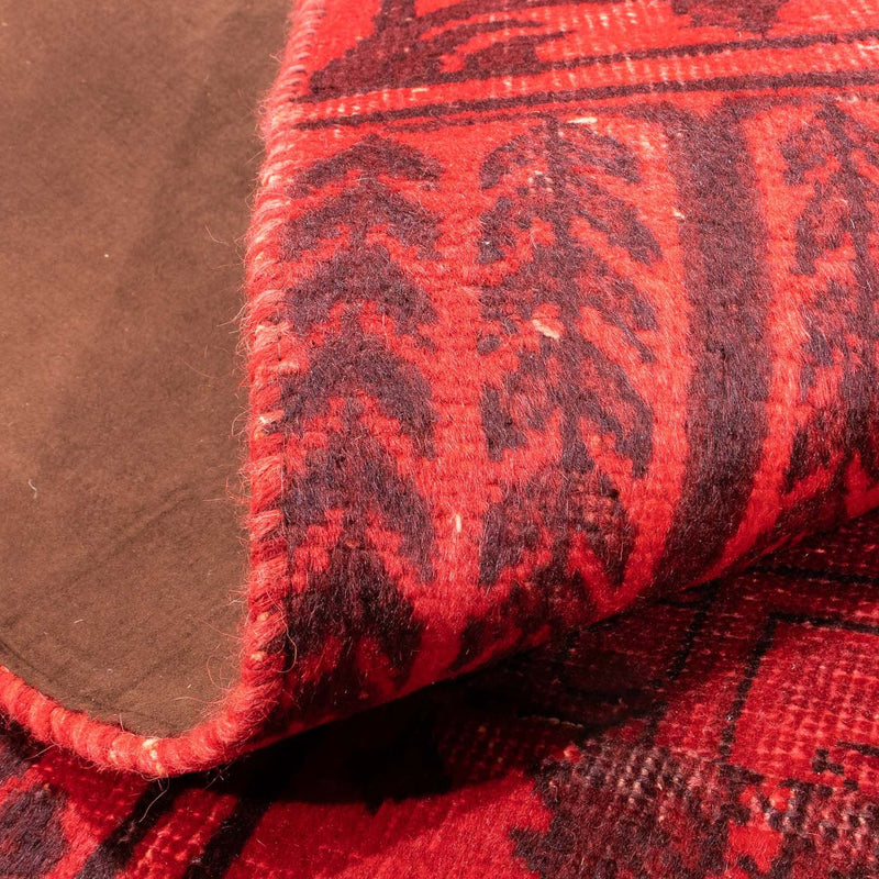 Dywan patchworkowy - 296 x 196 cm - ciemna czerwień