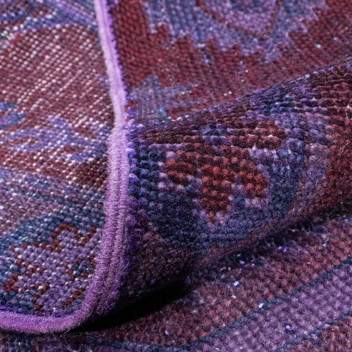 Dywan patchworkowy - 299 x 239 cm - fioletowy