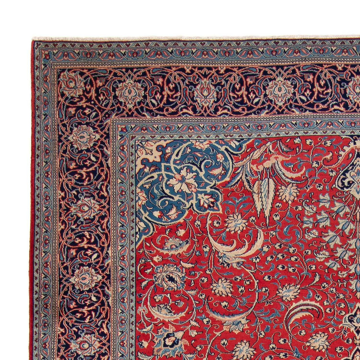 Dywan patchworkowy - 355 x 270 cm - jasna czerwień