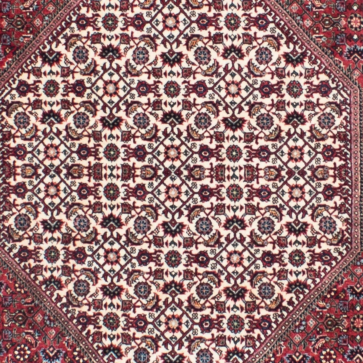 Biegacz Dywan perski - Bijar - 306 x 91 cm - beżowy