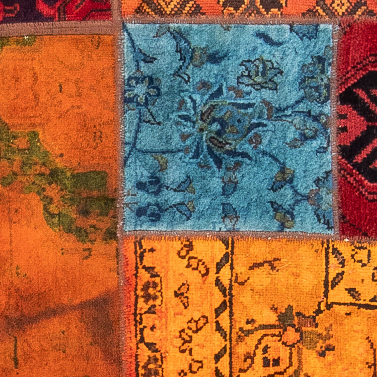 Dywan patchworkowy - 221 x 161 cm - wielokolorowy