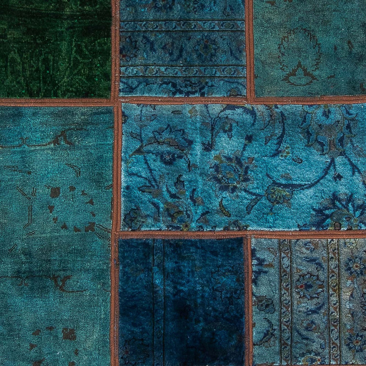 Dywan patchworkowy - 207 x 143 cm - wielokolorowy