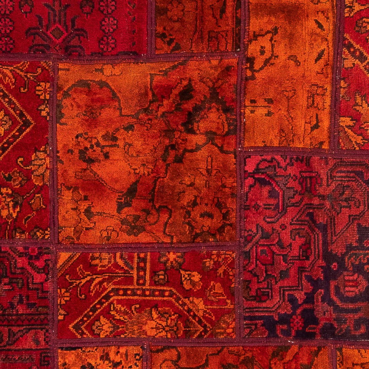 Dywan patchworkowy - 194 x 140 cm - wielokolorowy