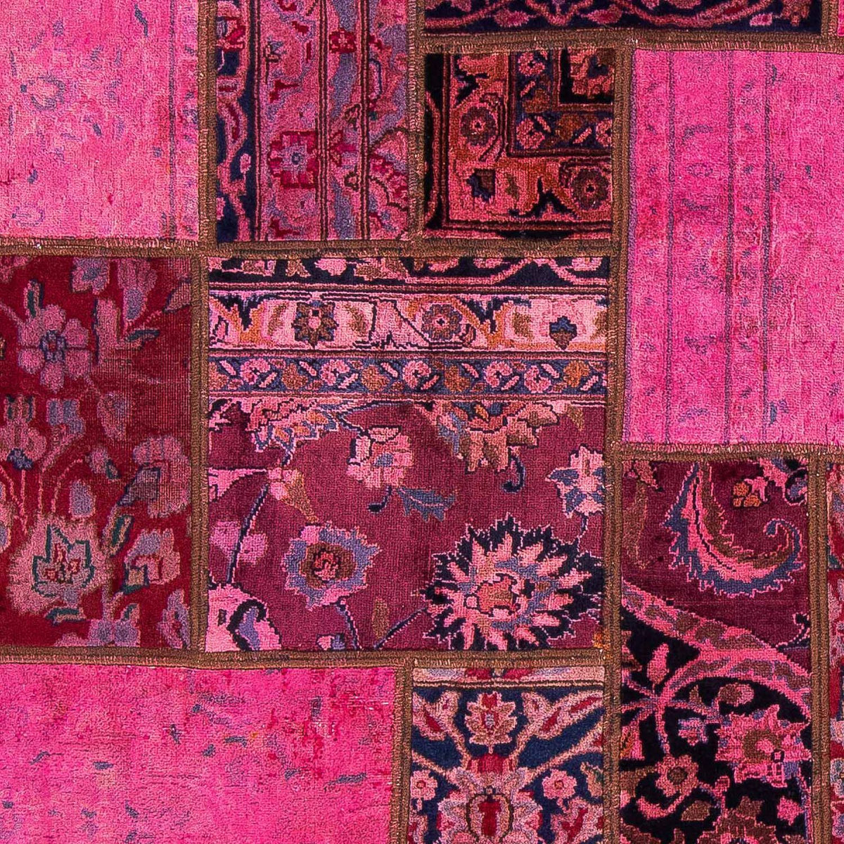 Dywan patchworkowy - 197 x 138 cm - wielokolorowy