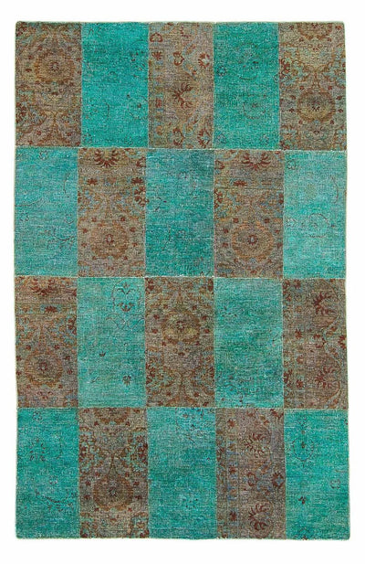 Dywan patchworkowy 149x240cm - Dywan wełniany