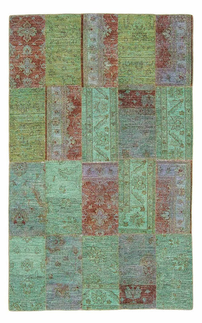Dywan patchworkowy 148x242cm - Dywan wełniany