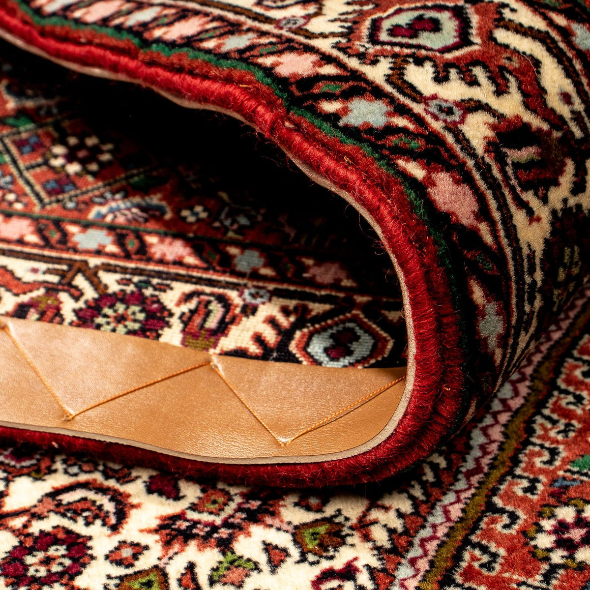 Biegacz Dywan perski - Bijar - 273 x 87 cm - ciemna czerwień