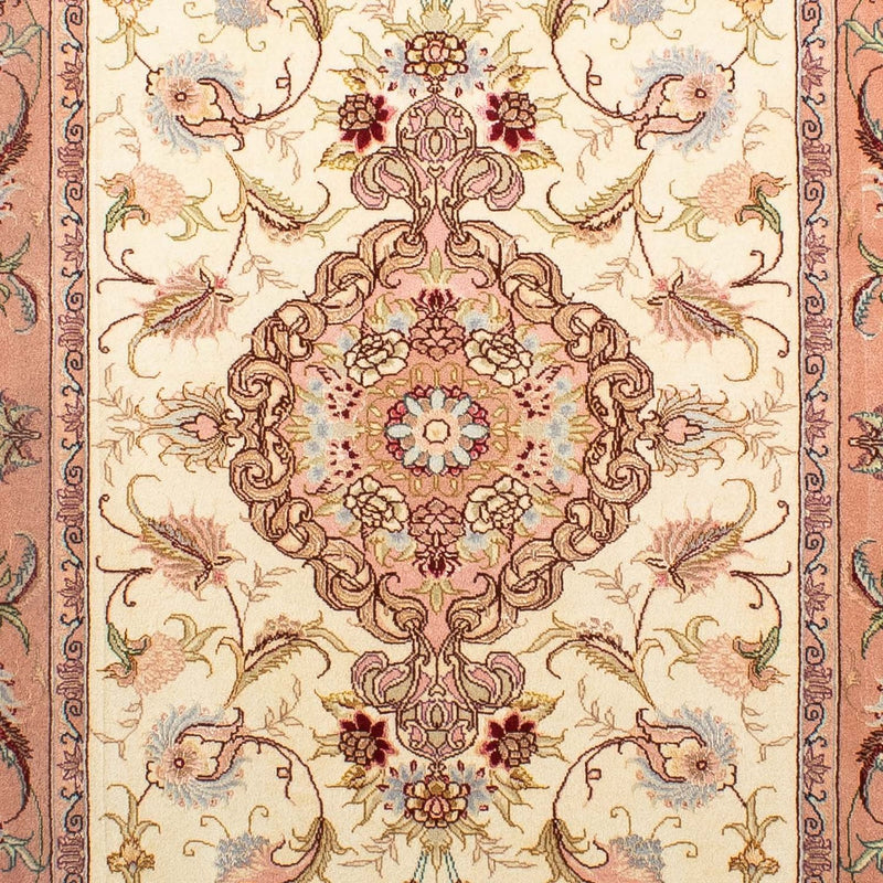 Biegacz Dywan perski - Tabriz - Królewski - 310 x 88 cm - beżowy