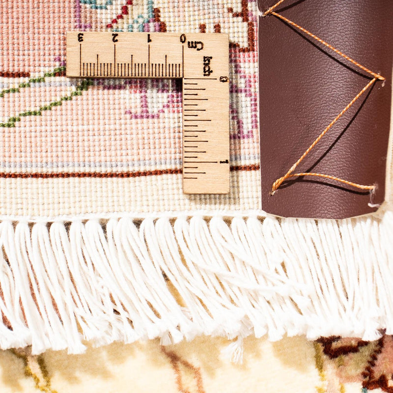 Biegacz Dywan perski - Tabriz - Królewski - 310 x 88 cm - beżowy