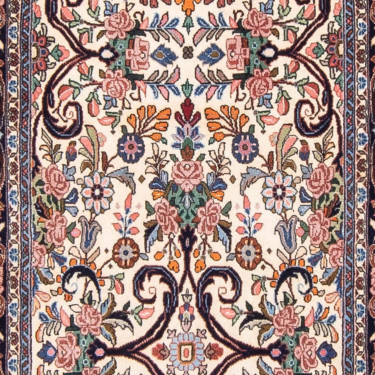 Biegacz Dywan perski - Bijar - 400 x 91 cm - beżowy