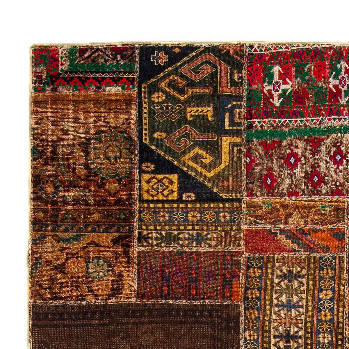 Dywan patchworkowy 179x271cm - Dywan wełniany