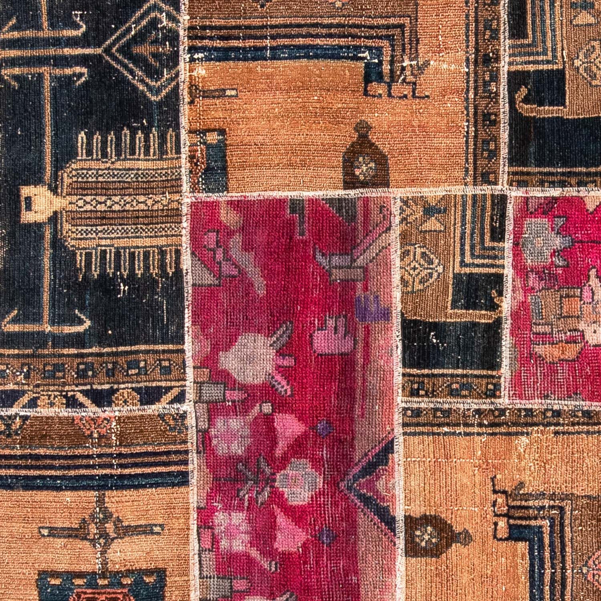 Dywan patchworkowy - 244 x 164 cm - wielokolorowy