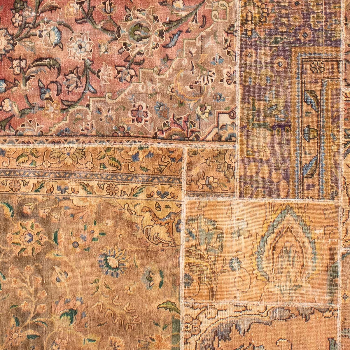 Dywan patchworkowy - 301 x 241 cm - wielokolorowy