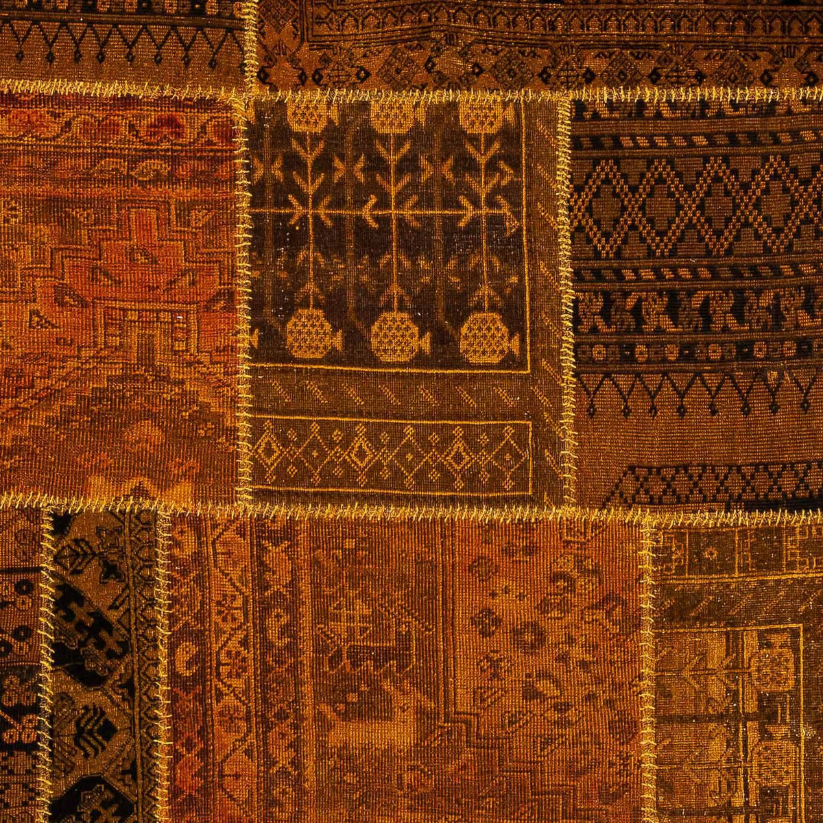 Dywan patchworkowy - 289 x 200 cm - wielokolorowy