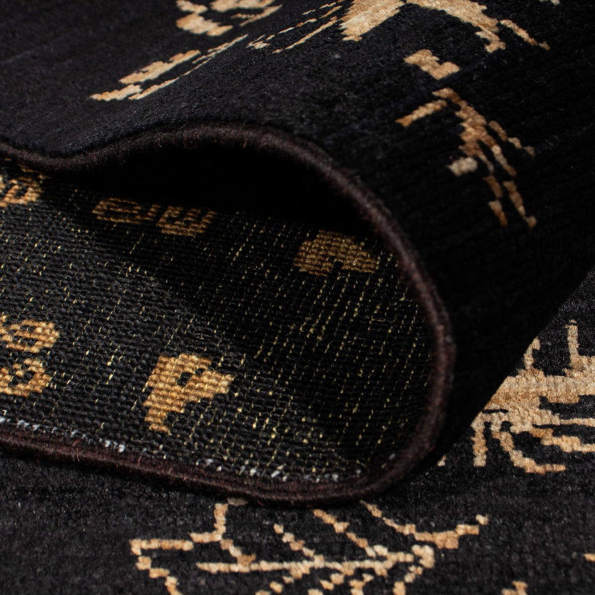 Dywan orientalny - 350 x 246 cm - ciemnoniebieski