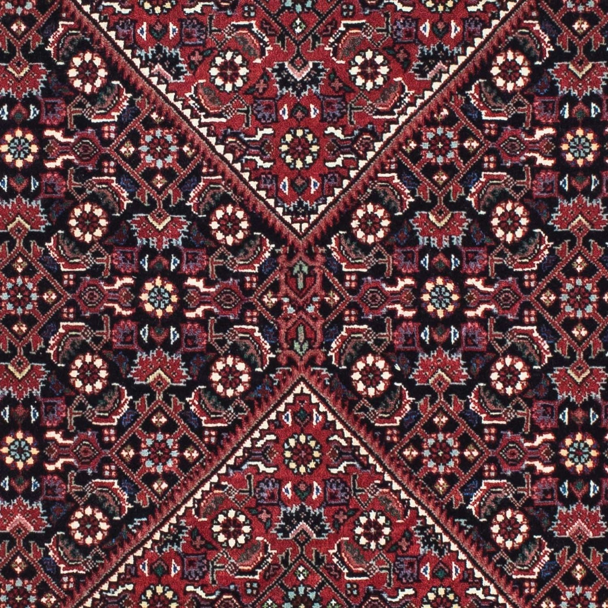 Biegacz Dywan perski - Bijar - 200 x 76 cm - ciemnoniebieski