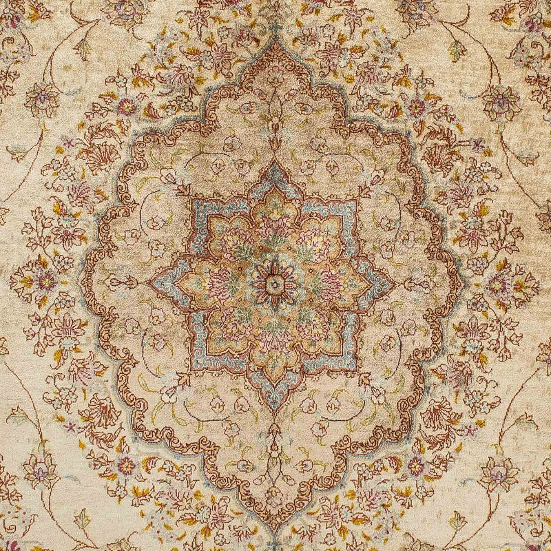 Jedwabny dywan - Ghom Silk - Premium - 188 x 130 cm - beżowy
