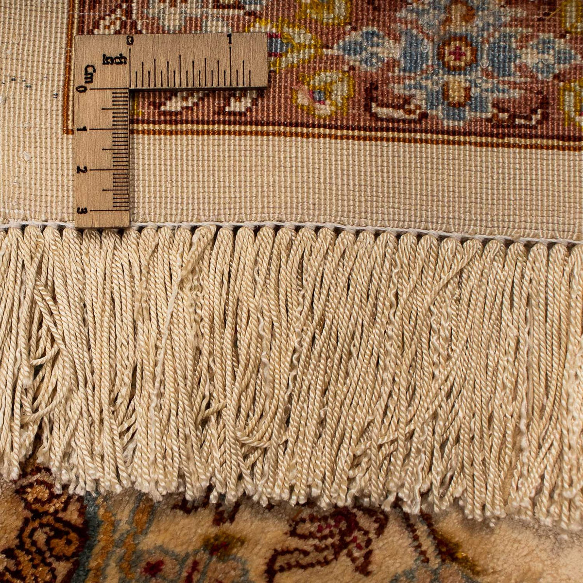 Jedwabny dywan - Ghom Silk - Premium - 188 x 130 cm - beżowy