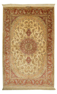 Jedwabny dywan - Ghom Silk - Premium - 210 x 130 cm - beżowy