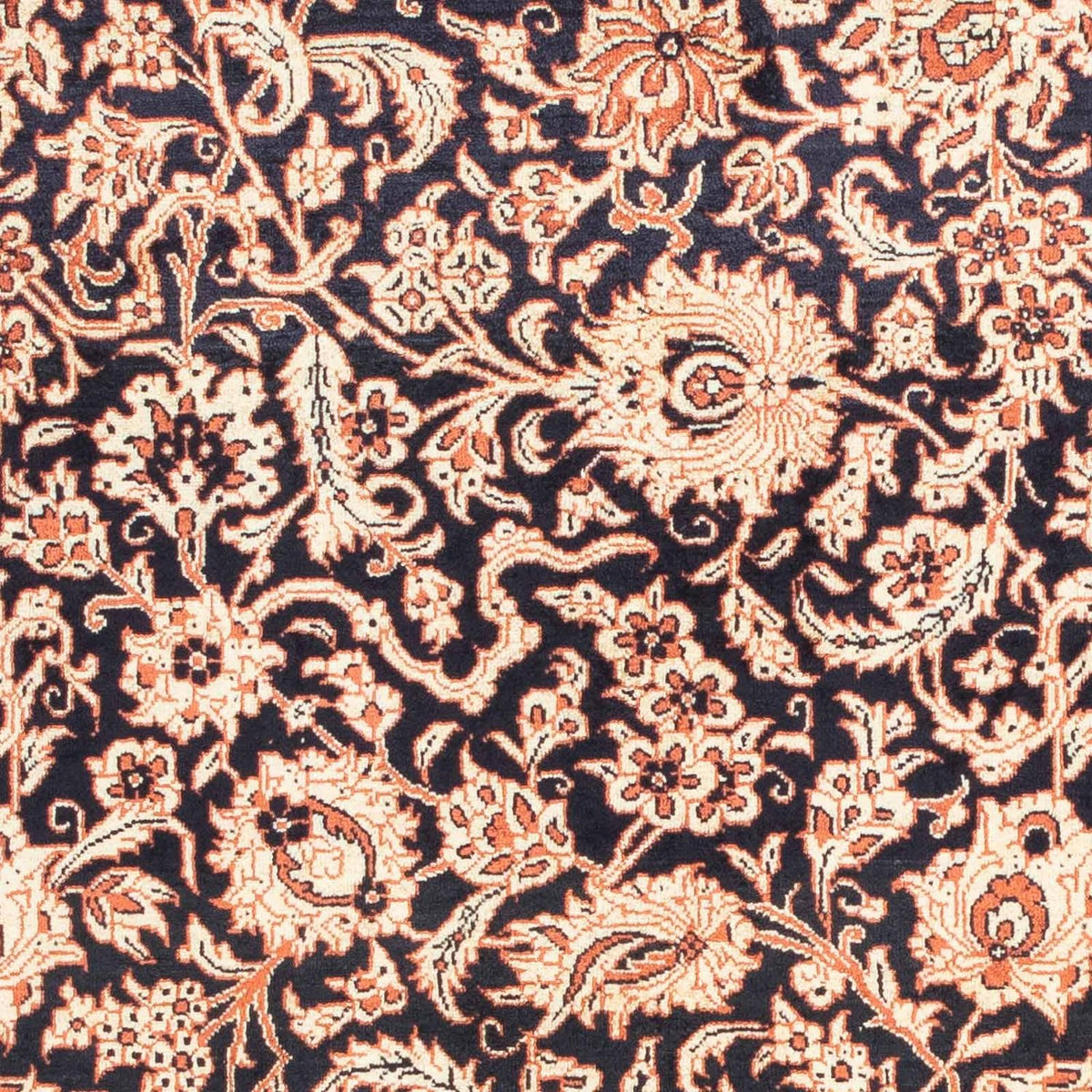 Dywan perski - Ghom - 112 x 80 cm - ciemnoniebieski