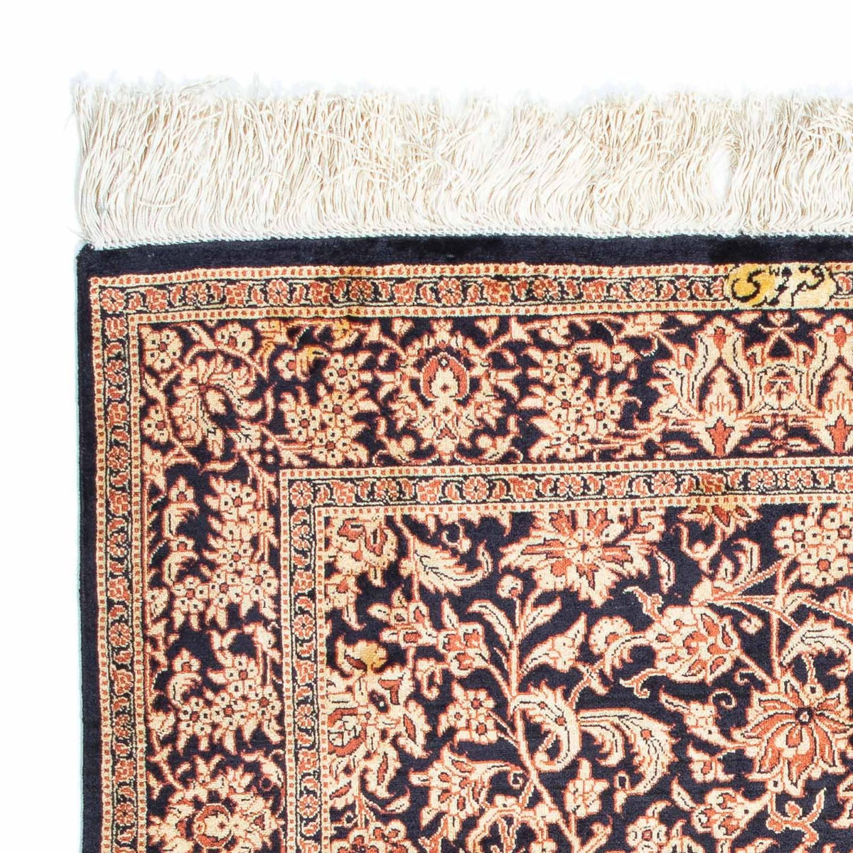 Dywan perski - Ghom - 112 x 80 cm - ciemnoniebieski